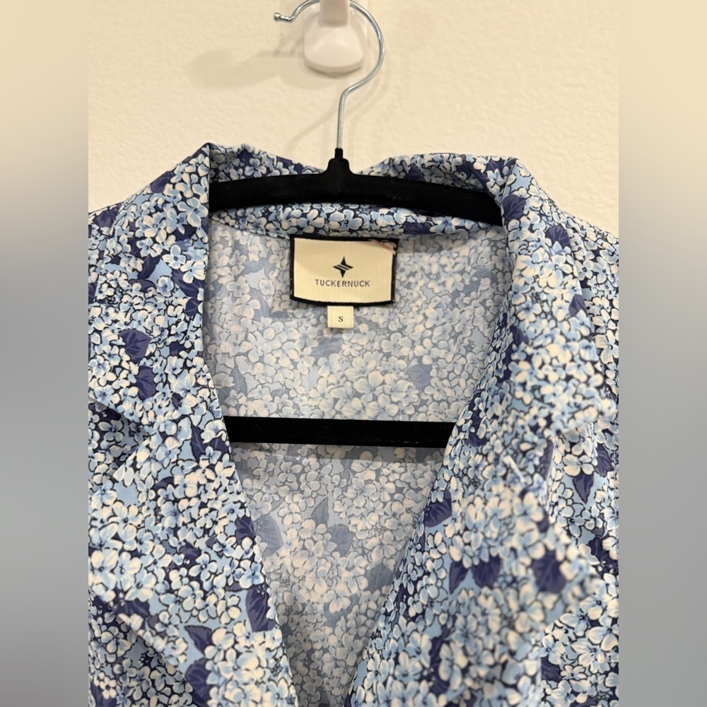 SOLD - Tuckernuck Blue and White Floral Dress Size Small - Picture 5 of 5